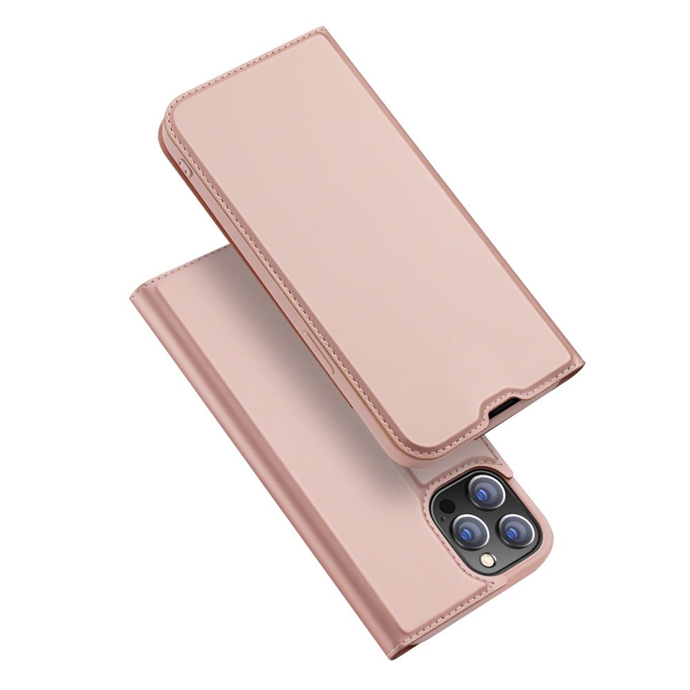 Pouzdro Dux Ducis Skin Pro Knihové iPhone 13 Pro Max - Růžové