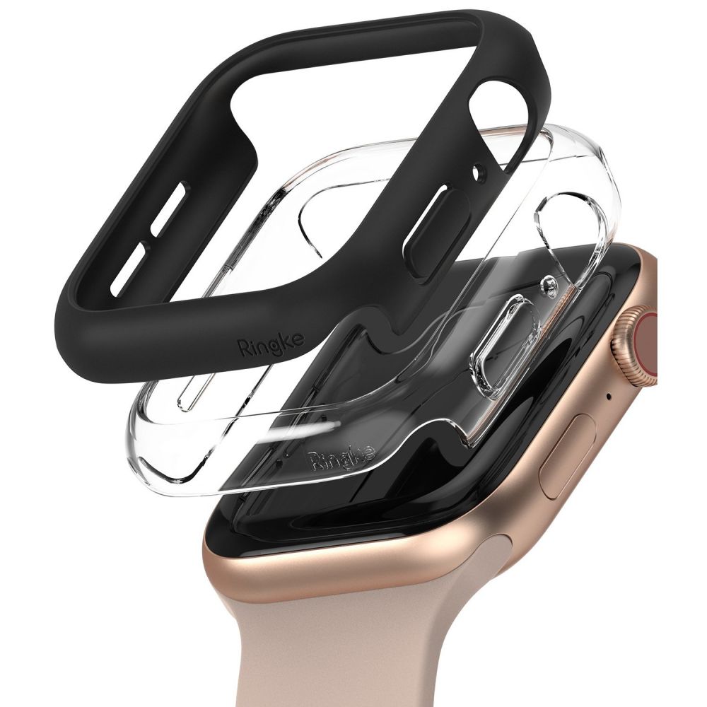 Pouzdro Ringke SLIM Case 2 Pack Apple Watch 4/5/6/SE (40mm) - Čirá a černá