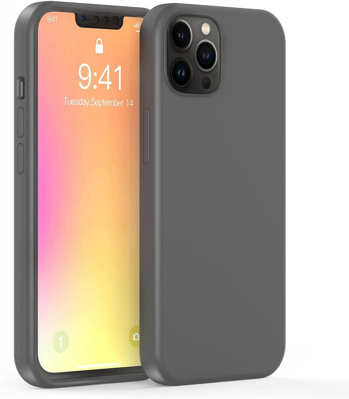 Pouzdro Vennus Silicone Lite iPhone 13 Mini - Tamvě šedé