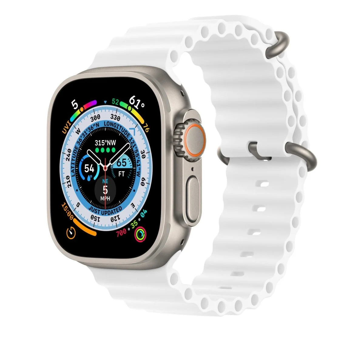 iMore Oceánský řemínek pro Apple Watch Ultra 1/2 (49mm) - Bílý