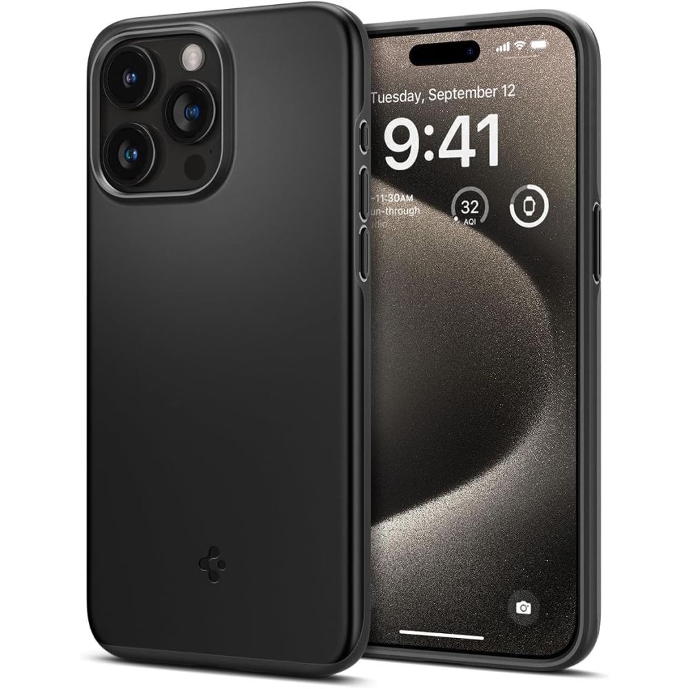 Pouzdro Spigen Thin Fit iPhone 15 Pro Max - Black