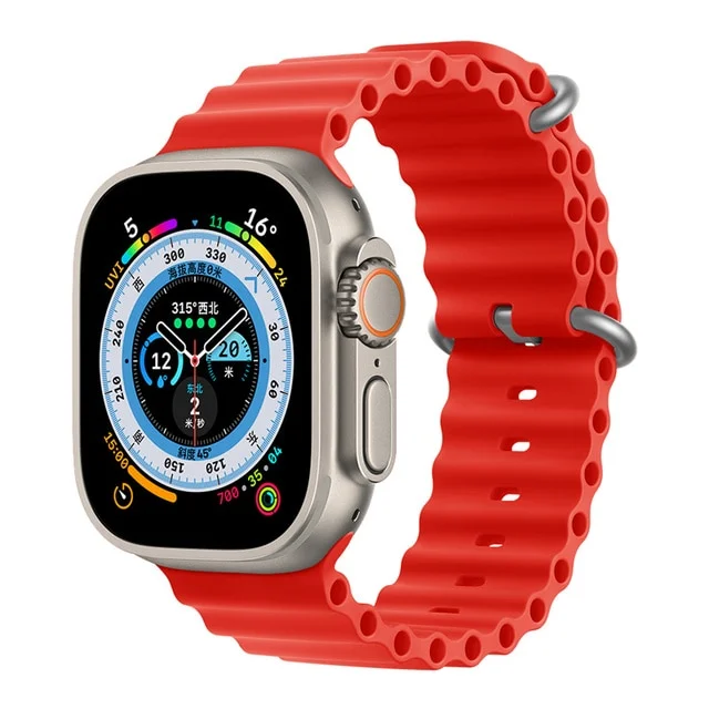 iMore Oceánský řemínek pro Apple Watch Ultra 1/2 (49mm) - Červený