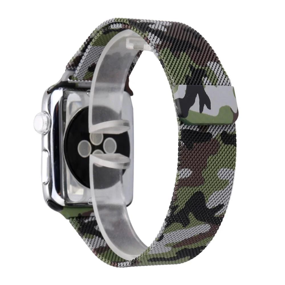 Řemínek iMore MILANESE LOOP Apple Watch Series 3/2/1 (38mm) - Zelená kamufláž