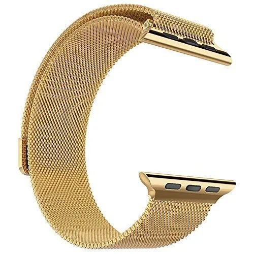 Řemínek iMore MILANESE LOOP Apple Watch Ultra 1/2 49mm - Zlatý