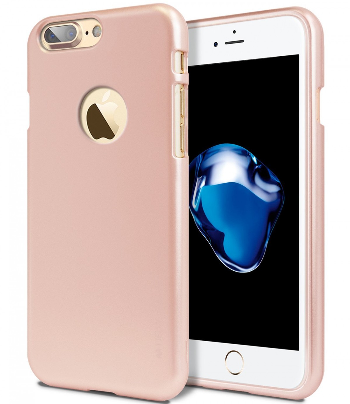 Silikonový obal / kryt iJelly Metal Goospery Mercury Apple iPhone 8 Plus / 7 Plus - Rose Gold