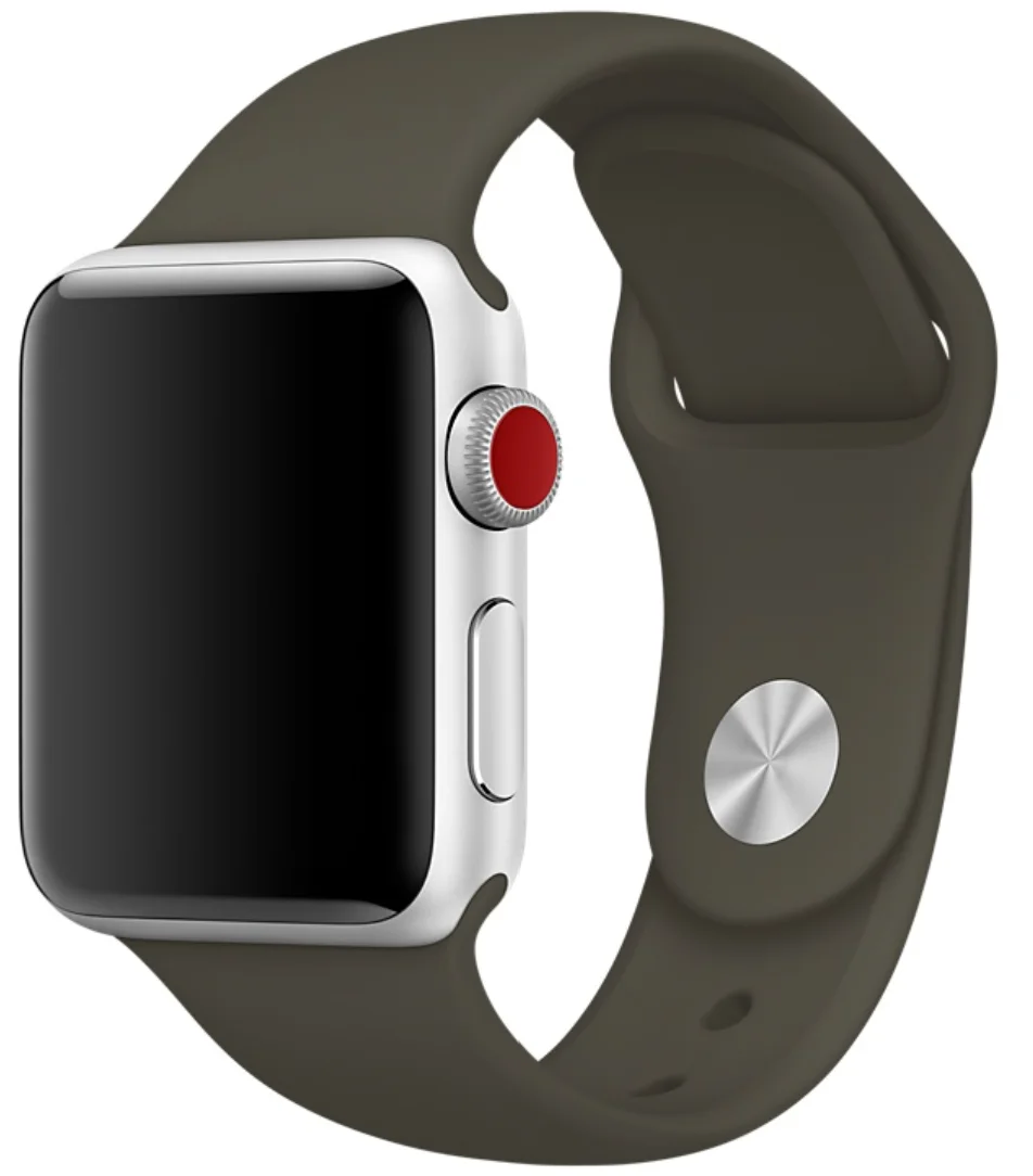 Řemínek iMore SmoothBand pro Apple Watch Series 9/8/7 (45mm) - Olivový tmavý