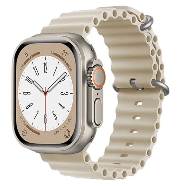 iMore Oceánský řemínek pro Apple Watch Ultra 1/2 (49mm) - Anticky bílý