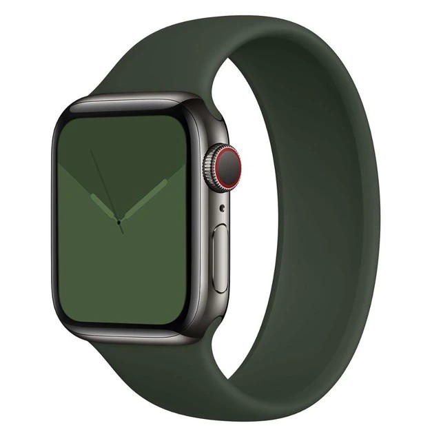 Řemínek iMore Solo Loop Apple Watch Series 4/5/6/SE 44mm - Kyperská zelená (M)