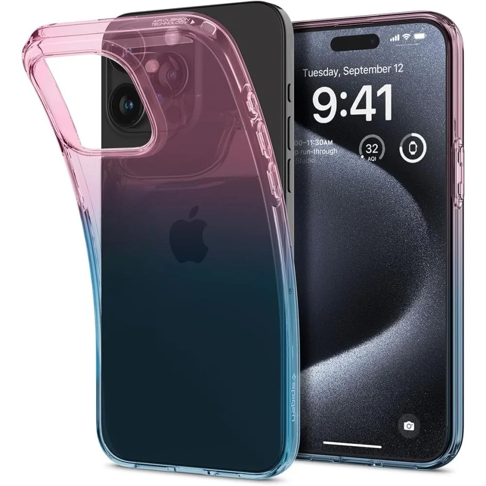 Pouzdro Spigen Liquid Crystal iPhone 15 Pro - Gradation Pink