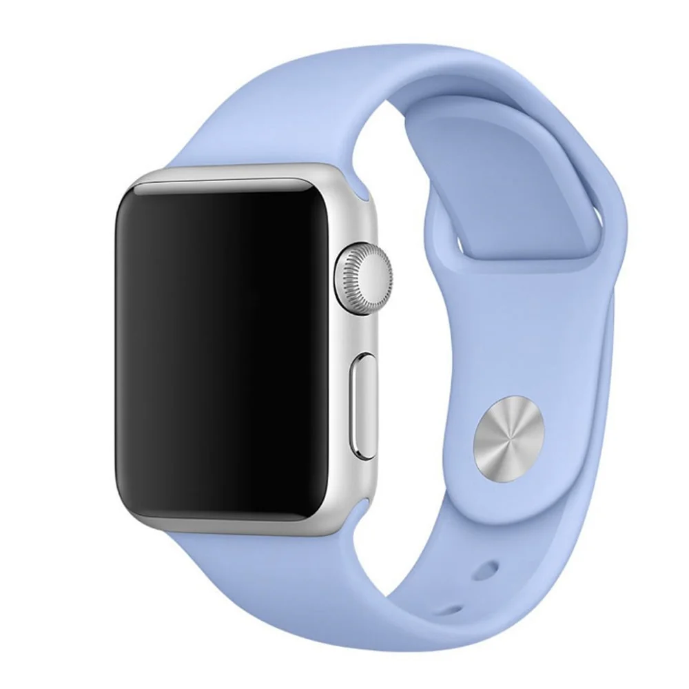 Řemínek iMore SmoothBand pro Apple Watch Series 9/8/7 (45mm) - Šeříkově modrý