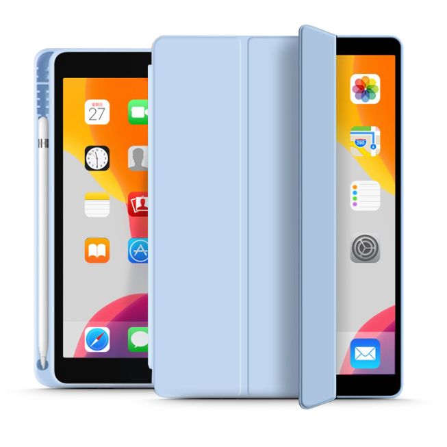 Pouzdro Tech-Protect SmartCase Pen iPad 7/8/9 10,2" (2021/2020/2019) - Nebesky modré