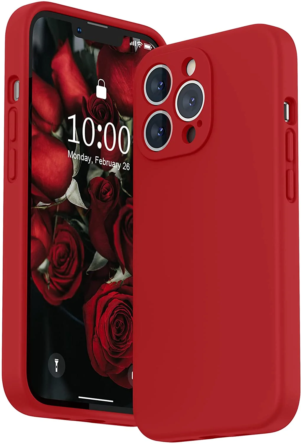 Pouzdro Vennus Silicone Lite iPhone 13 - Červené