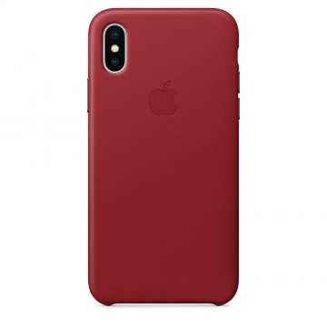 Kožený kryt Apple Leather Case na iPhone X - Červený Kožený kryt Apple Leather Case na iPhone X - Červený