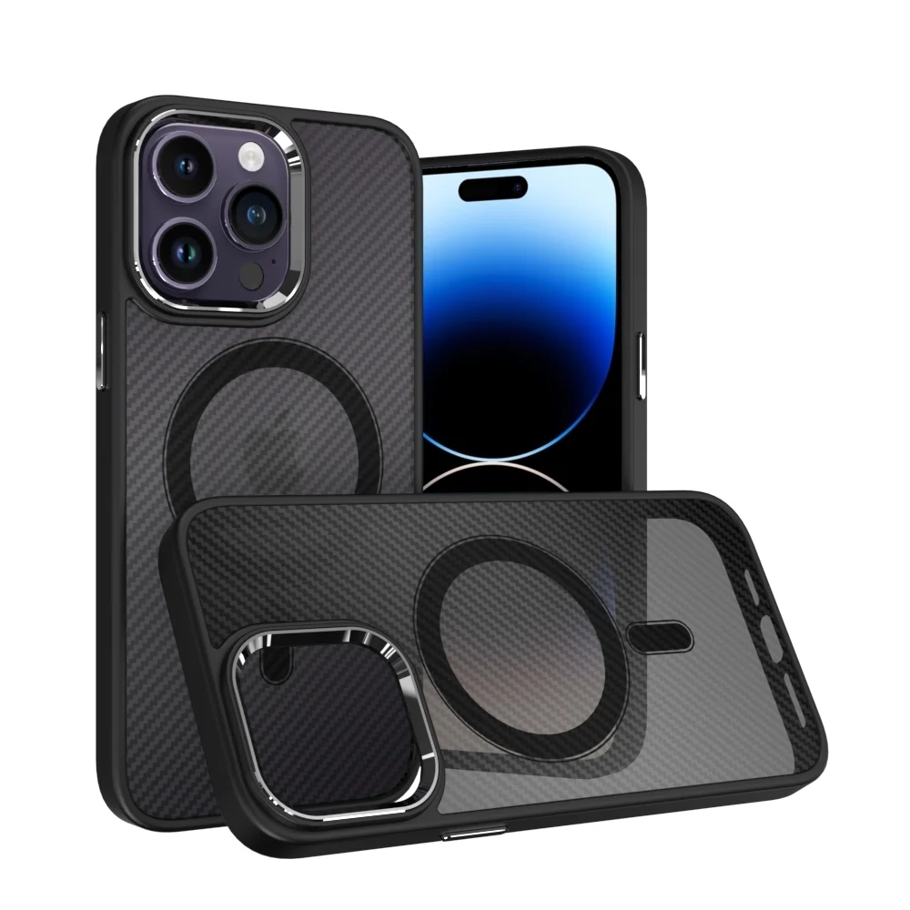 Tel Protect Magnetic Carbon Case Iphone 15 Plus - Černé