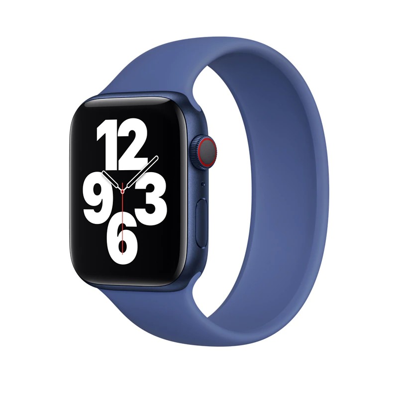 Řemínek iMore Solo Loop Apple Watch Series 4/5/6/SE 44mm - Jezerně modrá (M)
