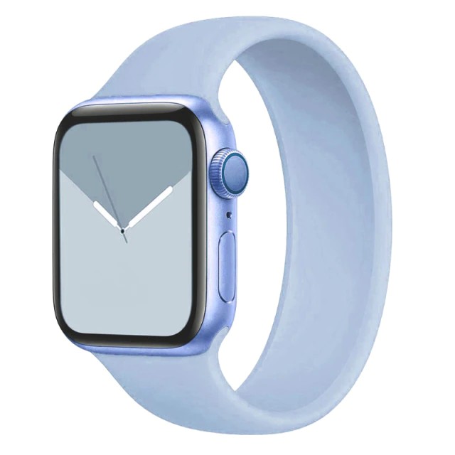 Řemínek iMore Solo Loop Apple Watch Series 4/5/6/SE 44mm - Šeříkově modrá (M)
