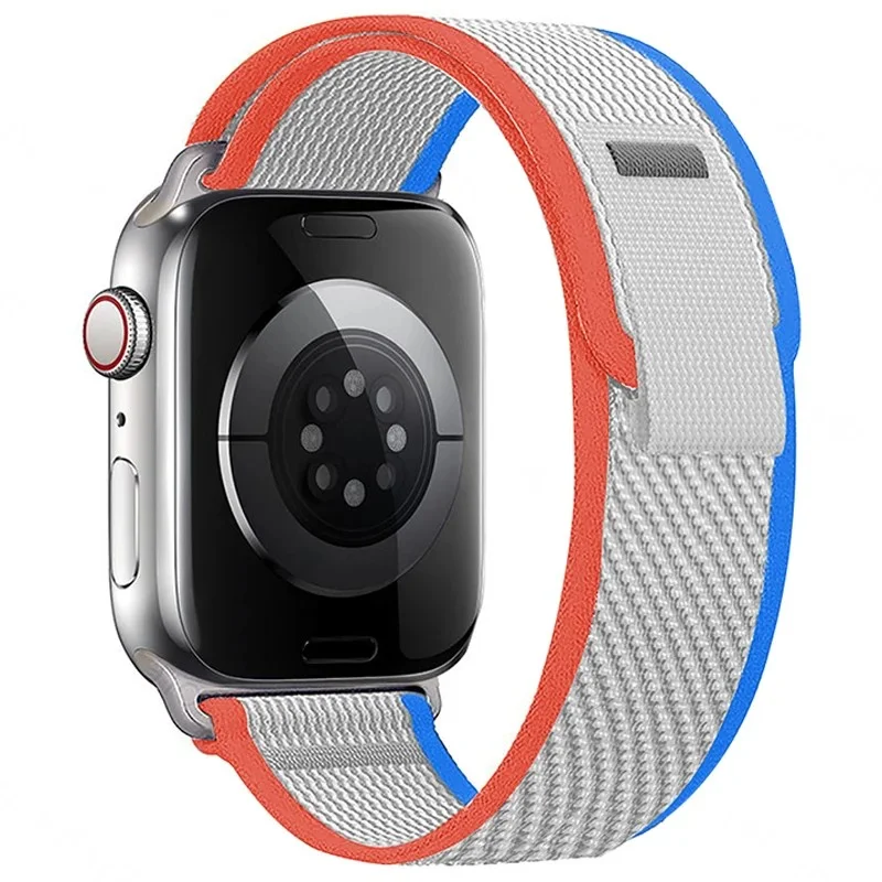 iMore Řemínek Trailový tah Apple Watch Series 8/7 (41mm) - šedá-červená-modrá