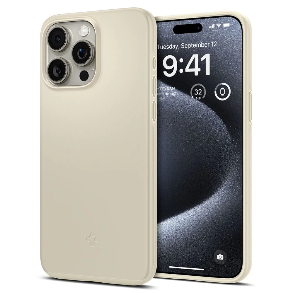 Pouzdro Spigen Thin Fit iPhone 15 Pro - Mute Beige