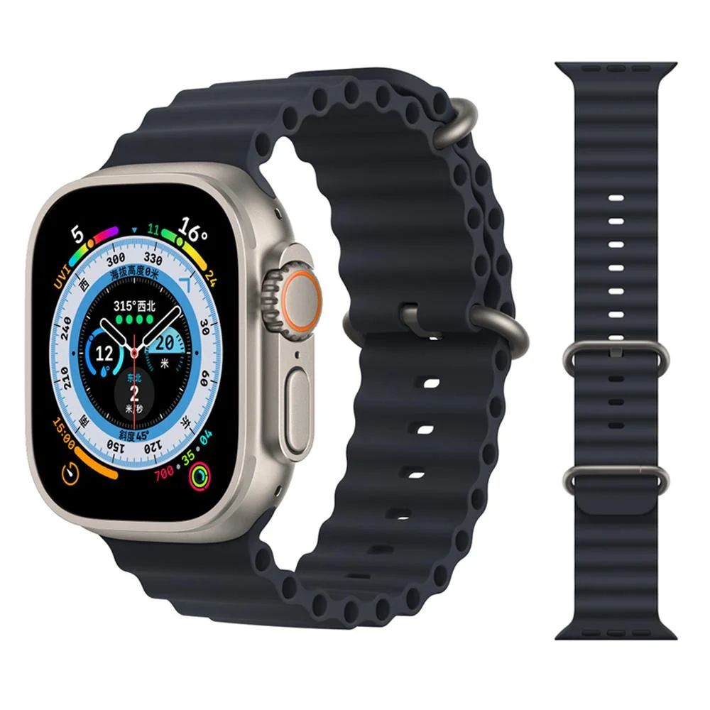 iMore Oceánský řemínek pro Apple Watch Ultra 1/2 (49mm) - Půlnočně modrý