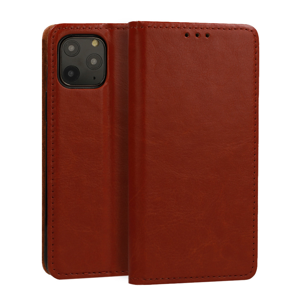 Pouzdro Vennus Special Book Case iPhone 12 Pro Max - Hnědé