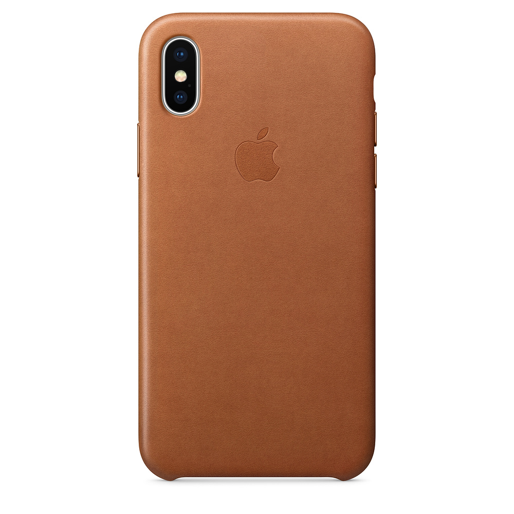 Kožený kryt Apple Leather Case na iPhone X - Sedlově hnědý Kožený kryt Apple Leather Case na iPhone X - Sedlově hnědý