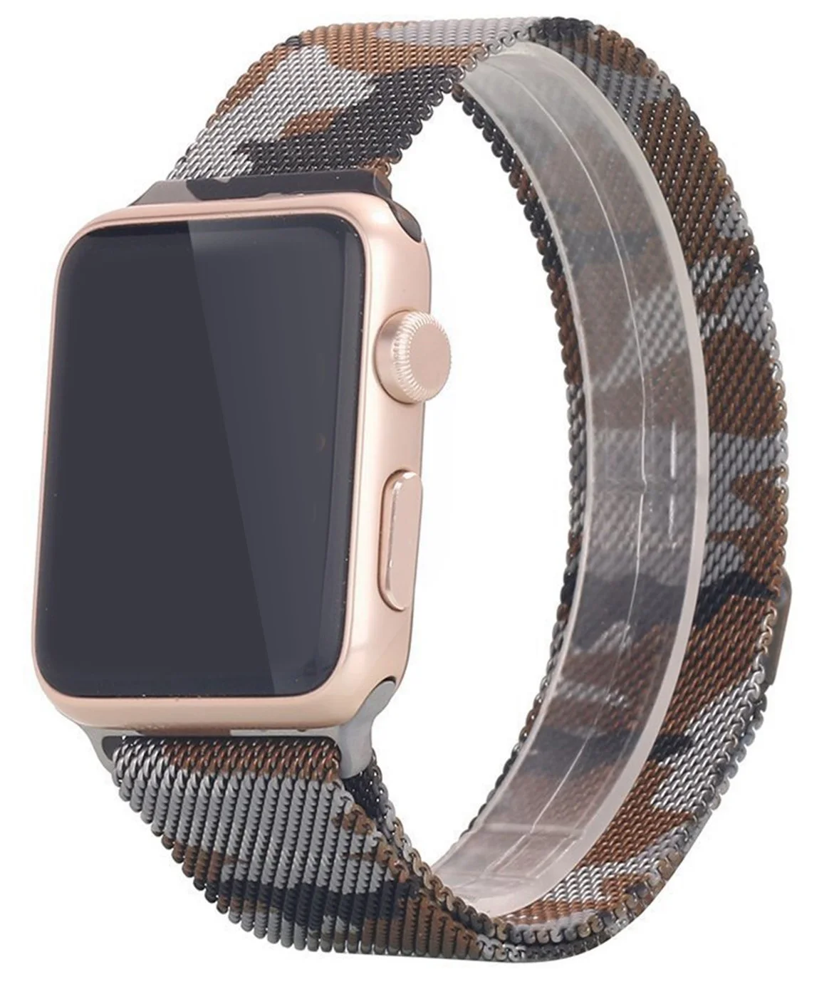Řemínek iMore MILANESE LOOP Apple Watch Series 4/5/6/SE (40mm) - Hnědá kamufláž