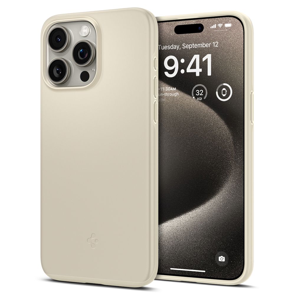 Pouzdro Spigen Thin Fit iPhone 15 Pro Max - Mute Beige