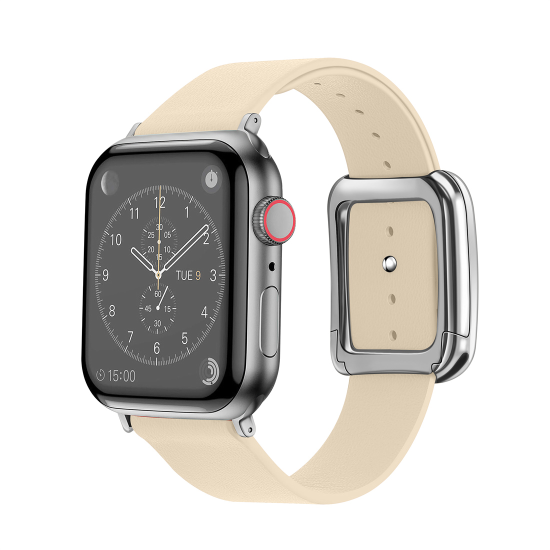 Řemínek iMore Modern Buckle Apple Watch Series 4/5/6/SE (44mm) - Béžový