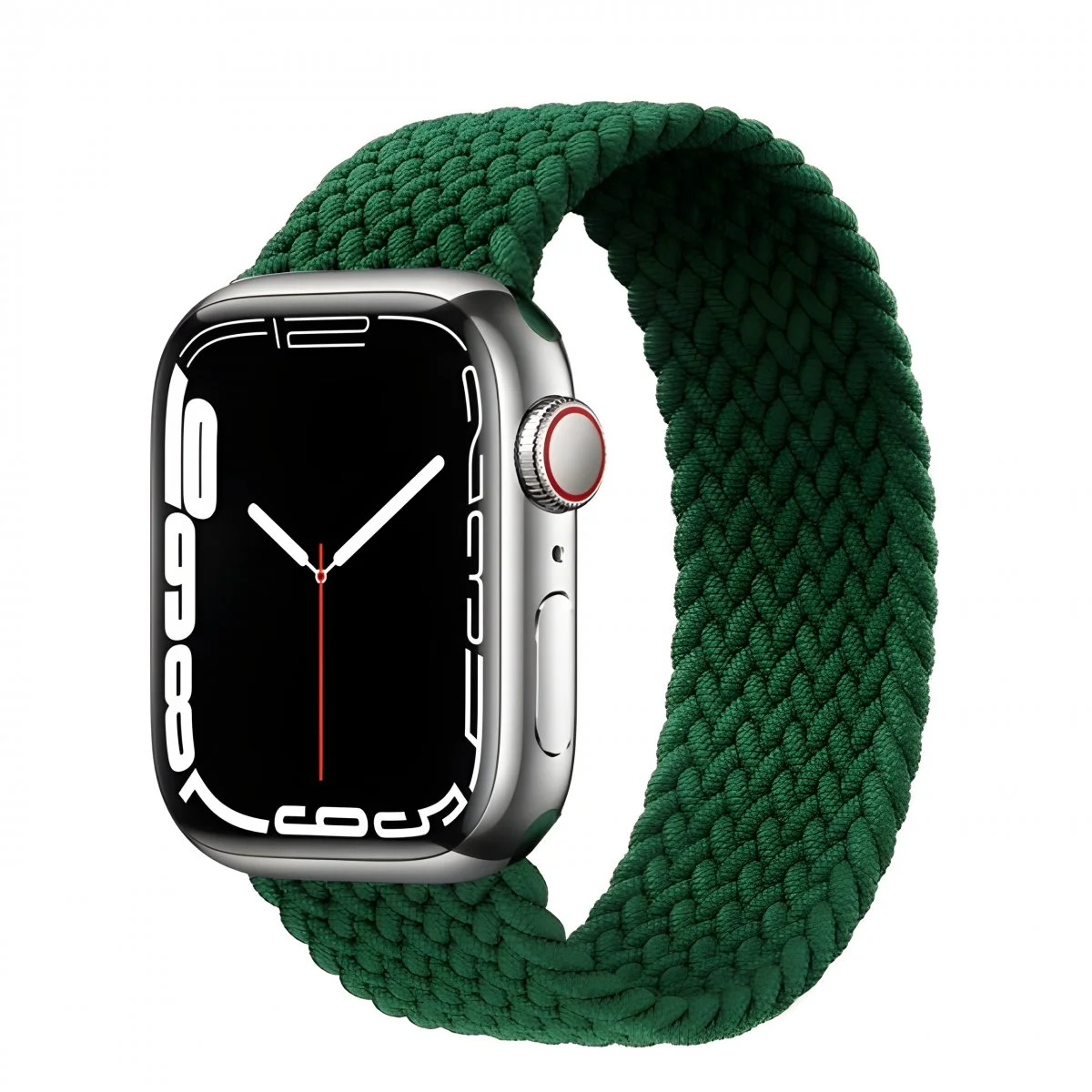 Řemínek iMore Braided Solo Loop Apple Watch Series 9/8/7 45mm - inkoustově zelená (XS)