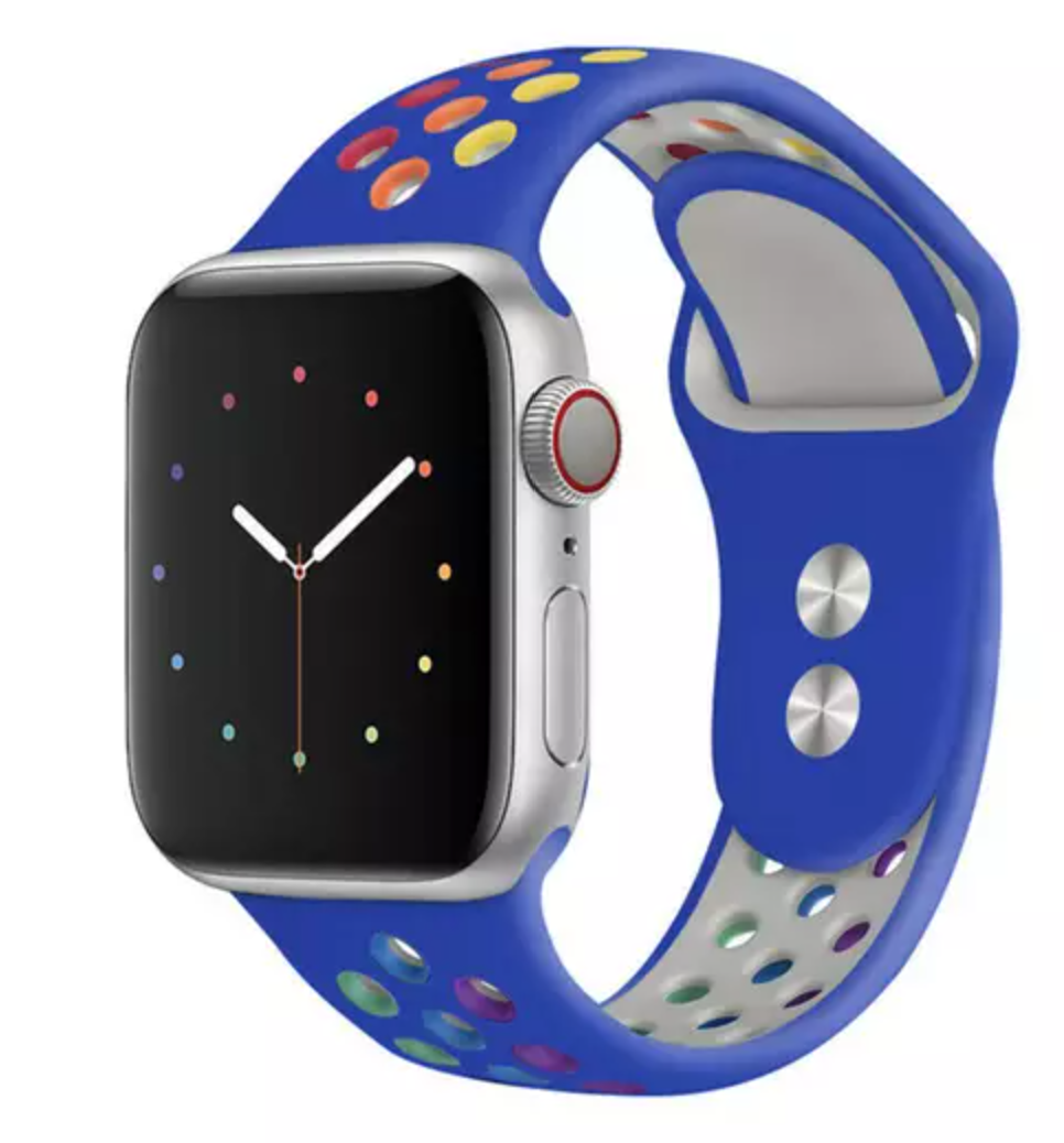 Sportovní řemínek SPORT Apple Watch Ultra 1/2 (49mm) - Heart Blue/Rainbow