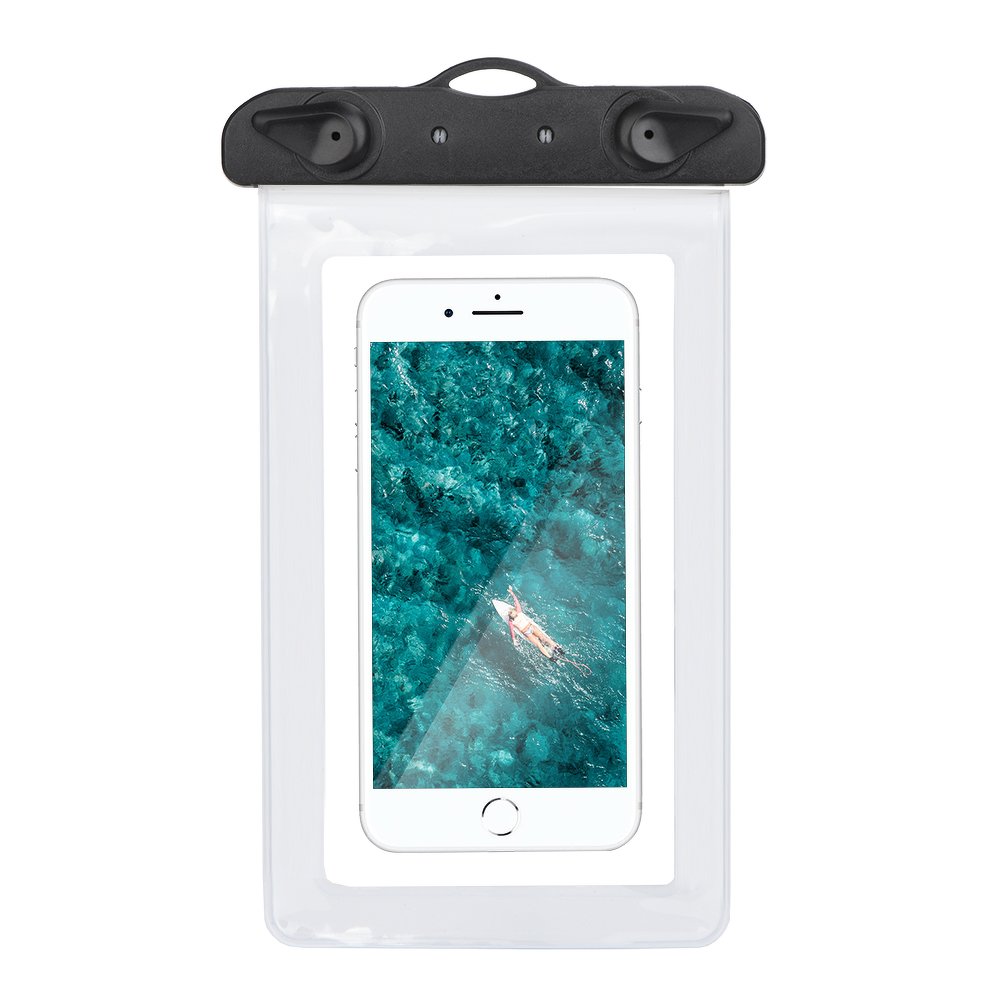 Pouzdro Waterproof bag mobile phone with plastic closing - Bílé