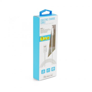 Kabel USB / Lightning s MFI pro Apple iPhone, iPad, iPod - bílý, 8 pin, 1m Kabel USB / Lightning s MFI pro Apple iPhone, iPad, iPod - bílý, 8 pin, 1m