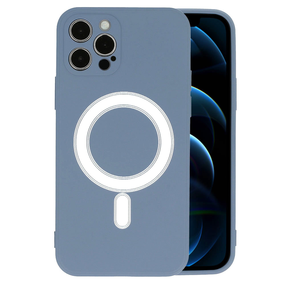 Pouzdro Tel1 TECT MagSilicone Case - iPhone 12 - Modré