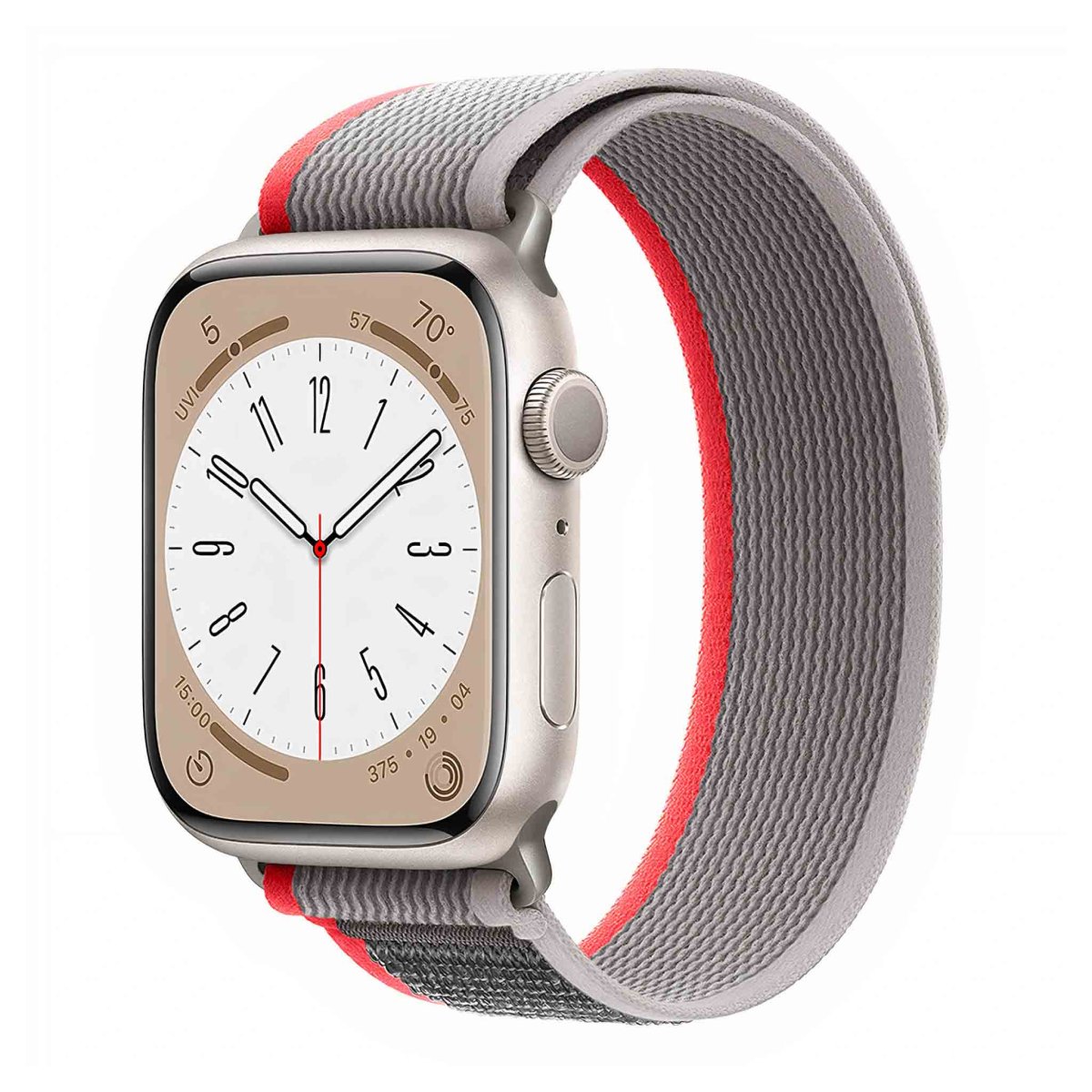 iMore Řemínek Trailový tah Apple Watch Series 9/8/7 (45mm) - šedo-červená