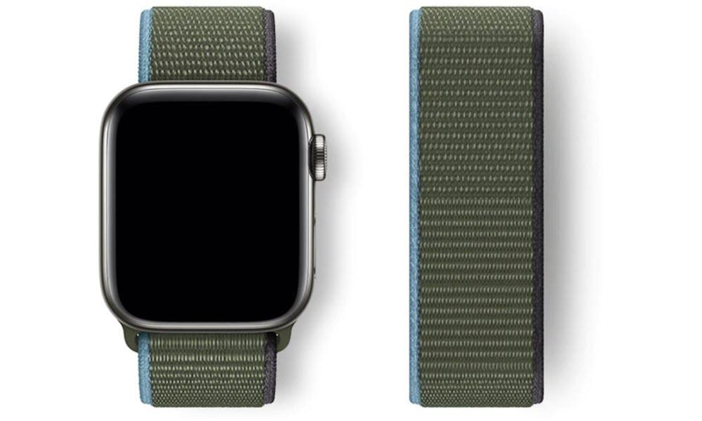 Řemínek iMore NYLON Apple Watch Series 9/8/7 41mm - Inverness Green