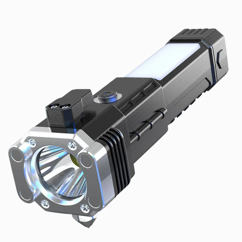 Svítilna LED TORCH LT2 RESCUE (kladivo, řezač pásů, magnet, powerbanka) - stříbrná
