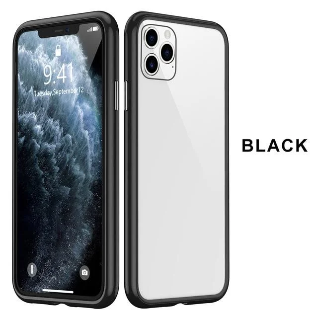 Pouzdro XO Glass Case iPhone 11 Pro Max - Černé