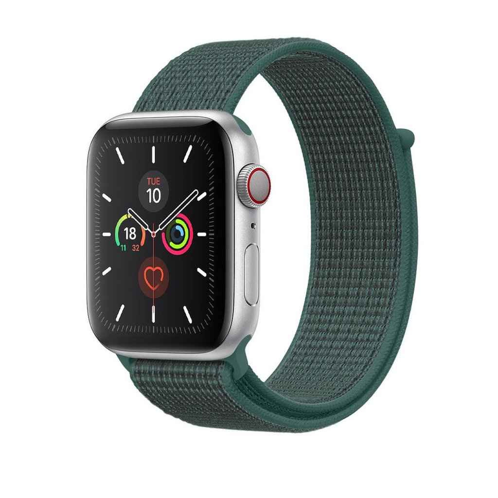 Provlékací sportovní řemínek NYLON Apple Watch Ultra 1/2 49mm - Pine Green