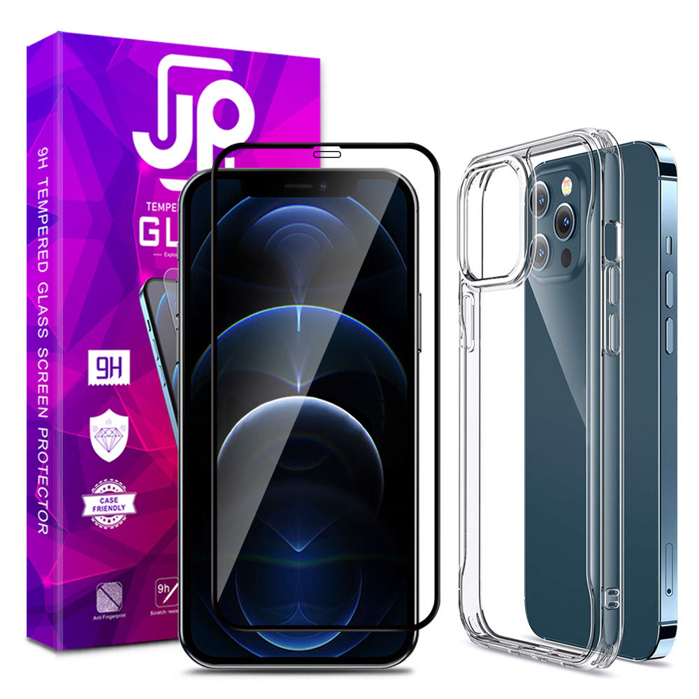 JP Dual Pack 3D Tvrzené sklo + průhledný obal, iPhone 13 Pro MAX