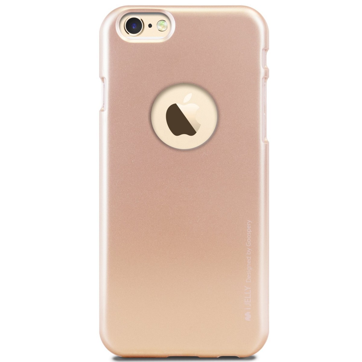 Silikonový obal / kryt iJelly Metal Goospery Apple iPhone 6s Plus / 6 Plus - Růžově zlatý