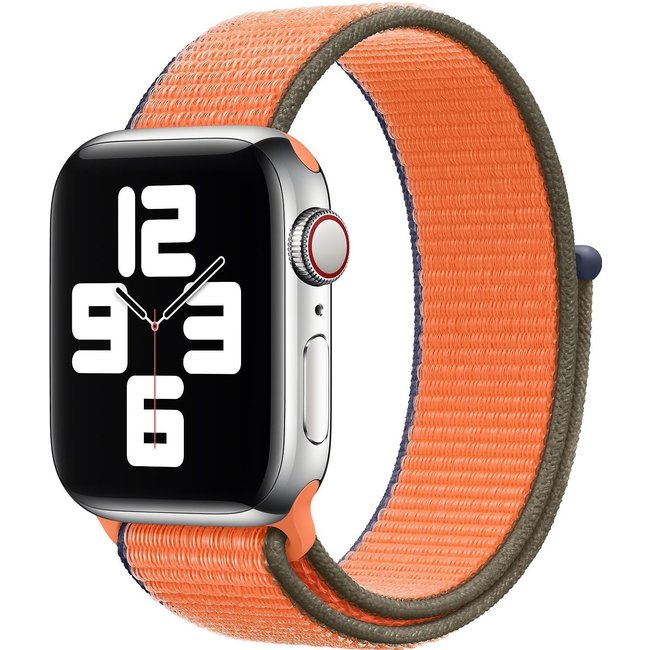 Provlékací sportovní řemínek NYLON Apple Watch Ultra 1/2 49mm - Kumquat