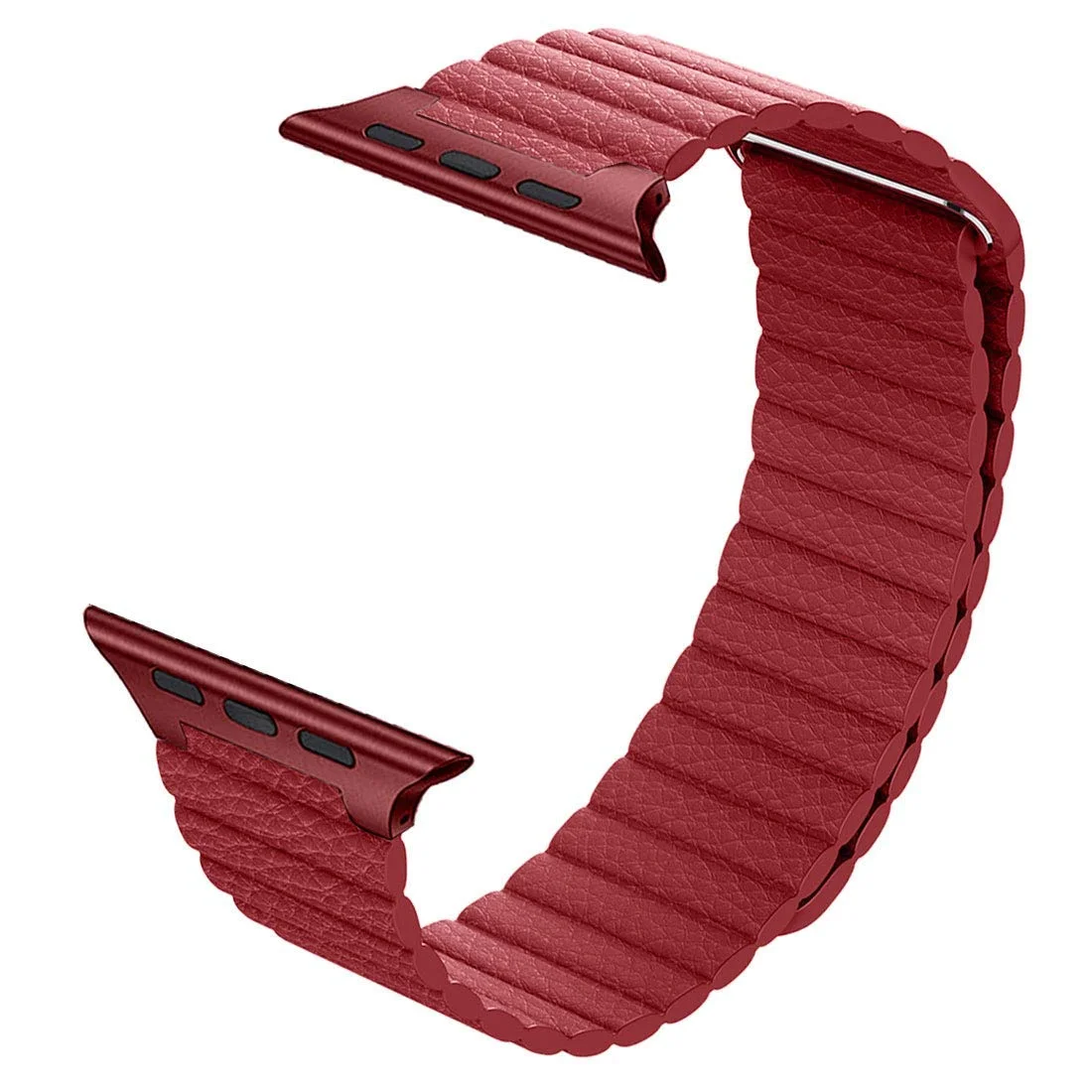 Řemínek iMore Leather Loop Apple Watch Series 9/8/7 (45mm) - Červený