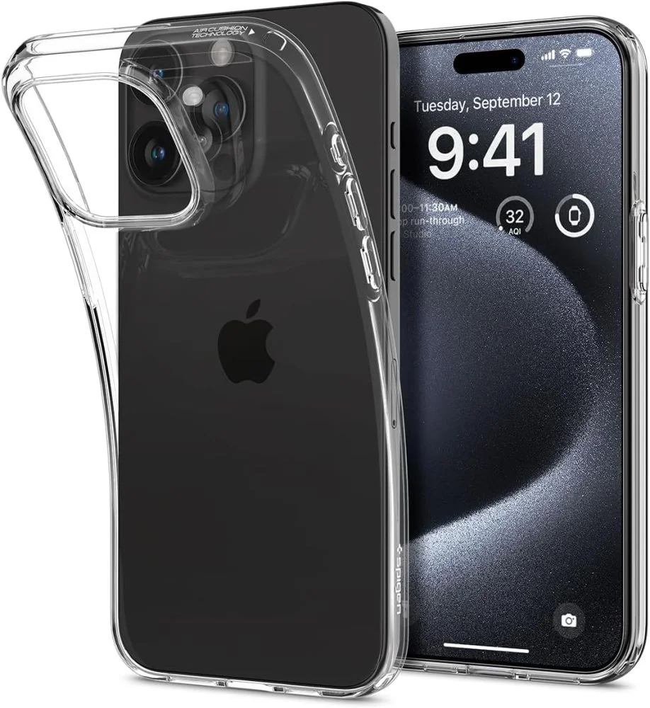 Pouzdro Spigen Liquid Crystal iPhone 15 Pro - Crystal Clear