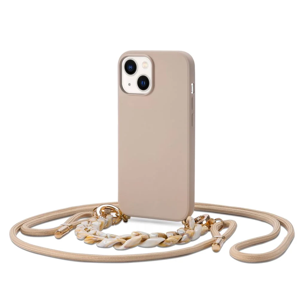 Pouzdro Tech-protect Icon Chain Apple iPhone 14 Plus - Béžové