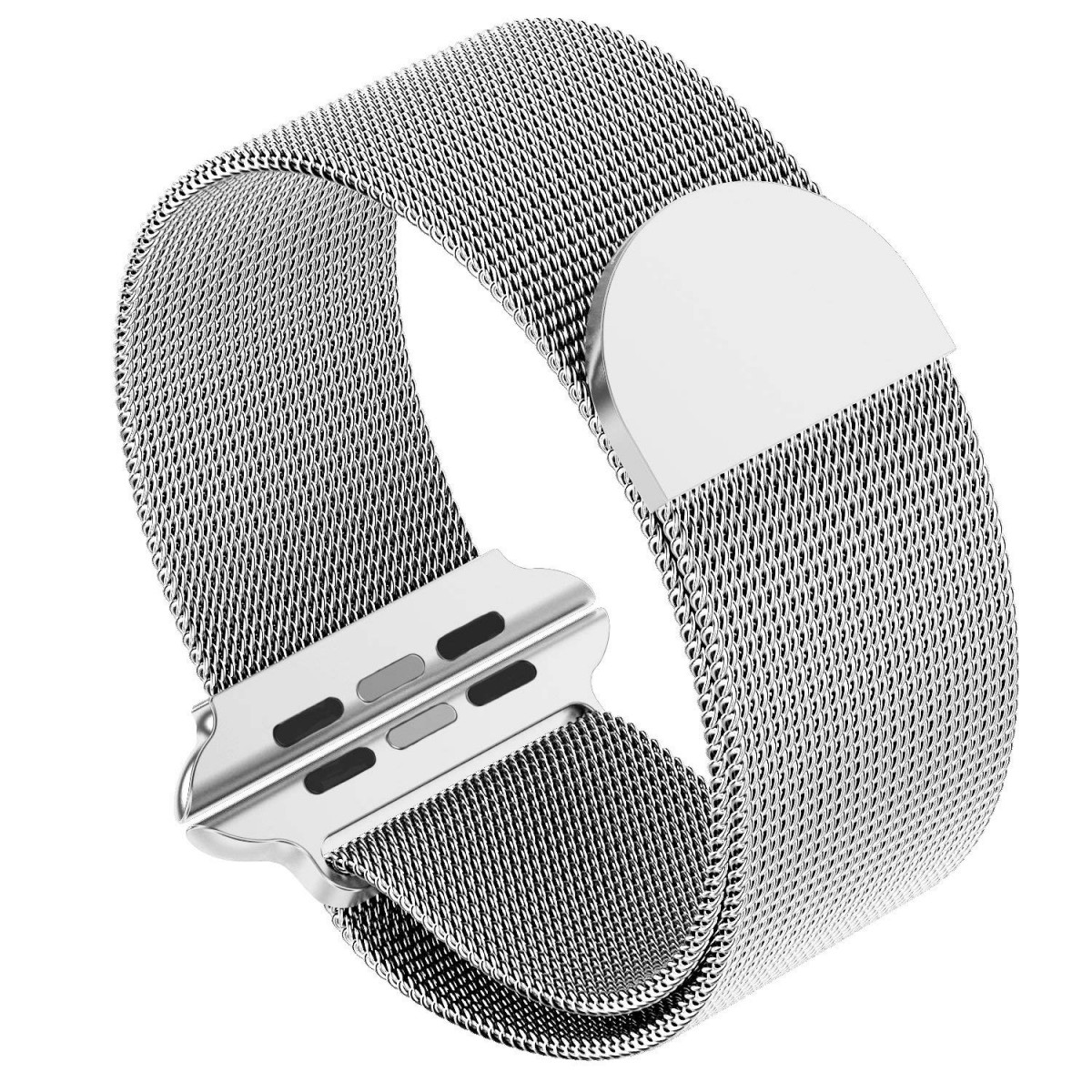 Řemínek iMore MILANESE LOOP Apple Watch Series 9/8/7 (45mm) - Stříbrný