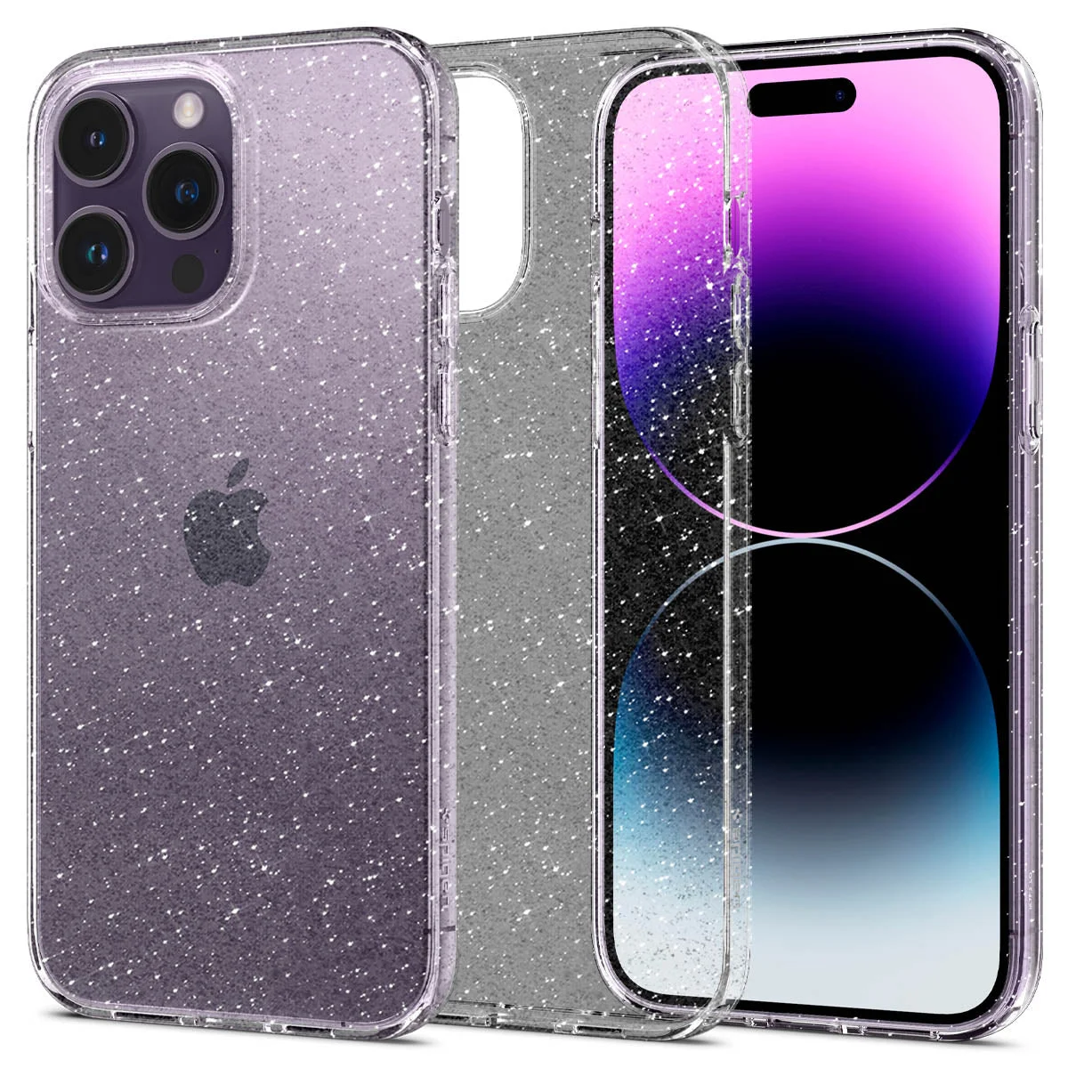 Pouzdro Spigen Liquid Crystal Glitter Apple iPhone 14 Pro Max - Čiré