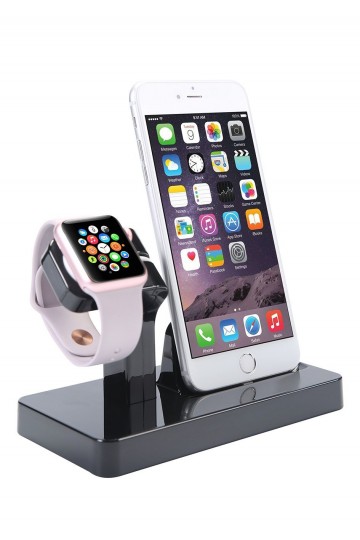 Dokovací stanice / stojánek BASIC 2v1 pro iPhone a Apple Watch, černá Dokovací stanice / stojánek BASIC 2v1 pro iPhone a Apple Watch, černá
