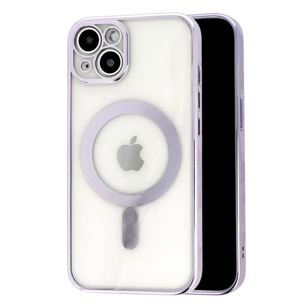 Pouzdro TopQ iPhone 13 Pro Max Luxury MagSafe - fialový