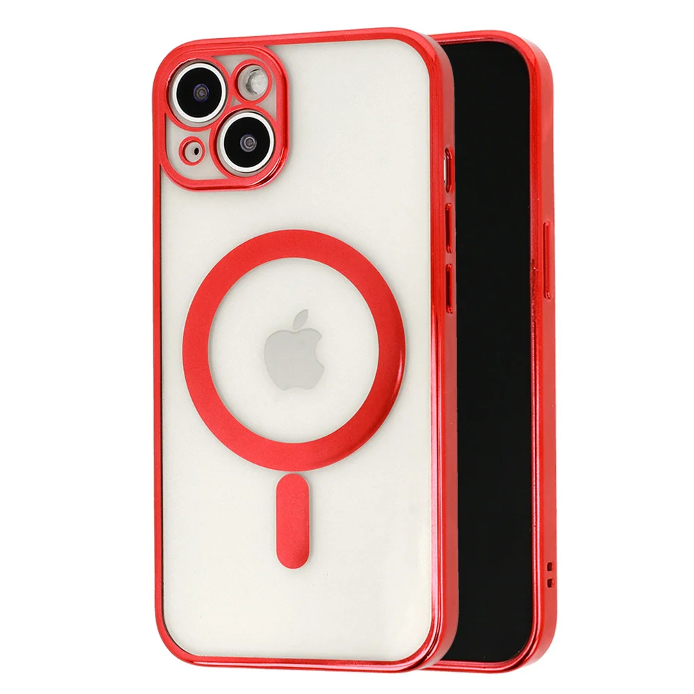 Pouzdro TopQ iPhone 13 Pro Max Luxury MagSafe - červený
