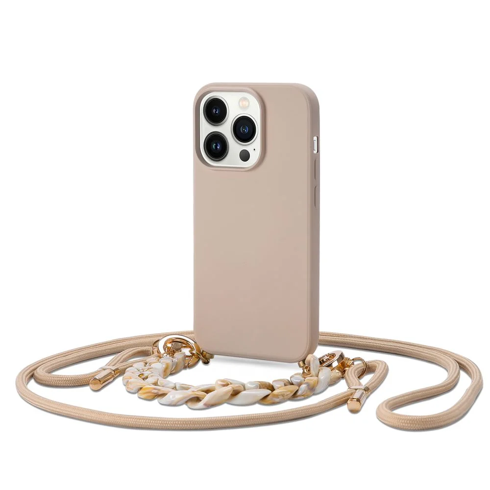 Pouzdro Tech-protect Icon Chain Apple iPhone 14 Pro Max - Béžové